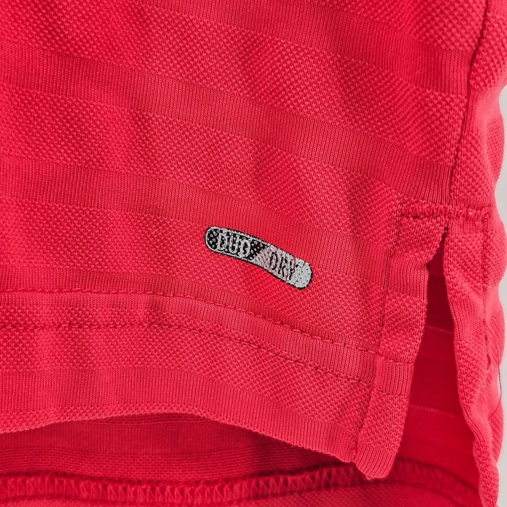 C9 by Champion Golf Polo Shirt Mens L Red Duo Dry Striped Performance - Picture 3 of 9